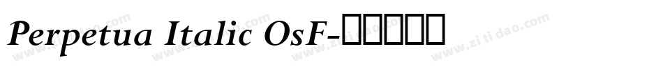 Perpetua Italic OsF字体转换